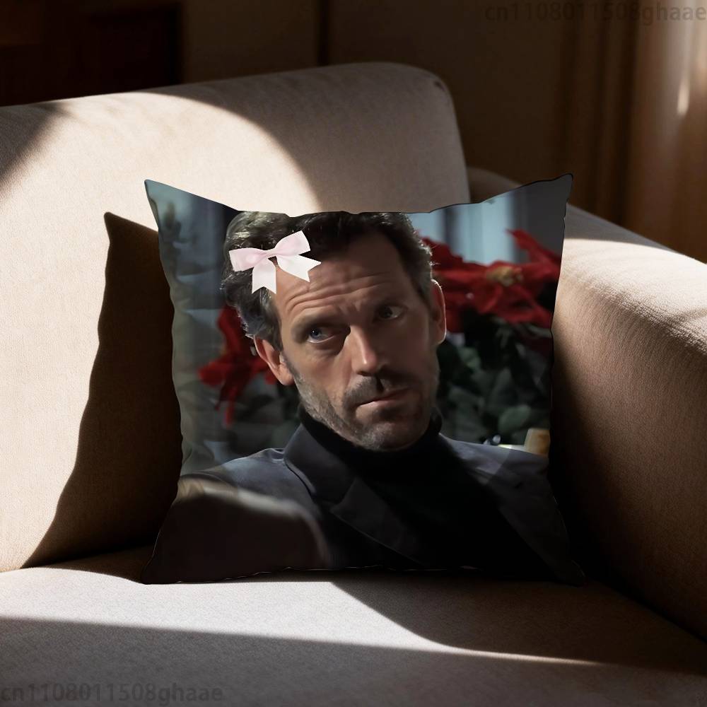 Classic House MD Pillow Case Antidustmite Pillowcase Invisible zipper silky short plush Sofa cushion cover