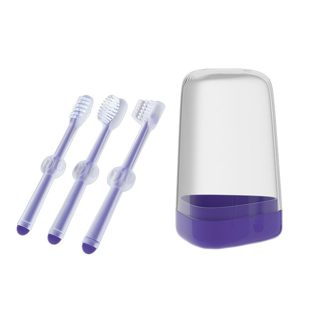 3Pcs Cat Toothbrush High Safety Silicone Durable Comfortable Grip Easy to Use Small Dog Toothbrush for Home Pet Store