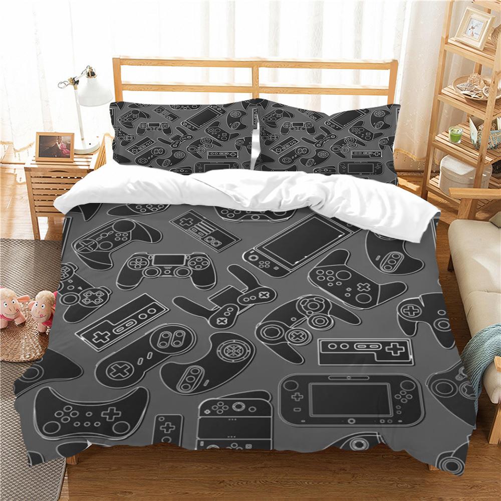 Gamepad Design Kids Soft Breathable Bed Set Bedding Suit Football  Bedroom Bedclothes Decor