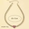 Versatile Heart Pendant Winter Necklace Female Internet Celebrity Collarbone Chain