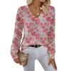 V-Neck Eyelet Print Sweater - Style HS-LY52