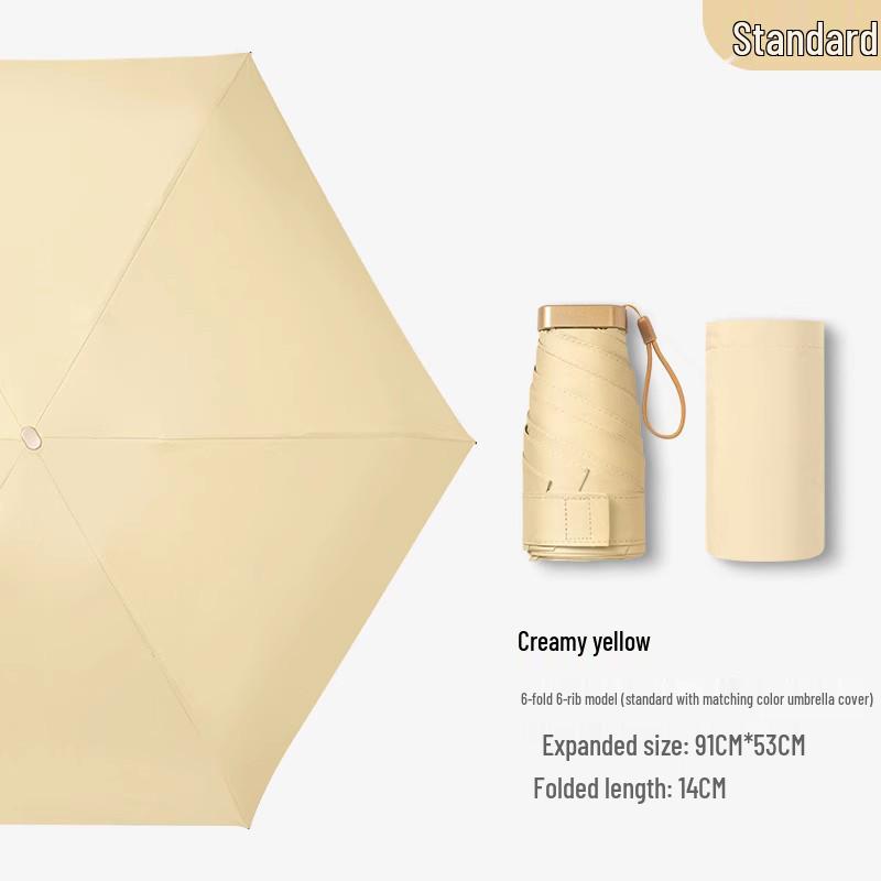 Zhi Retro Cherry Six-Fold Dual-Use Sunscreen Umbrella