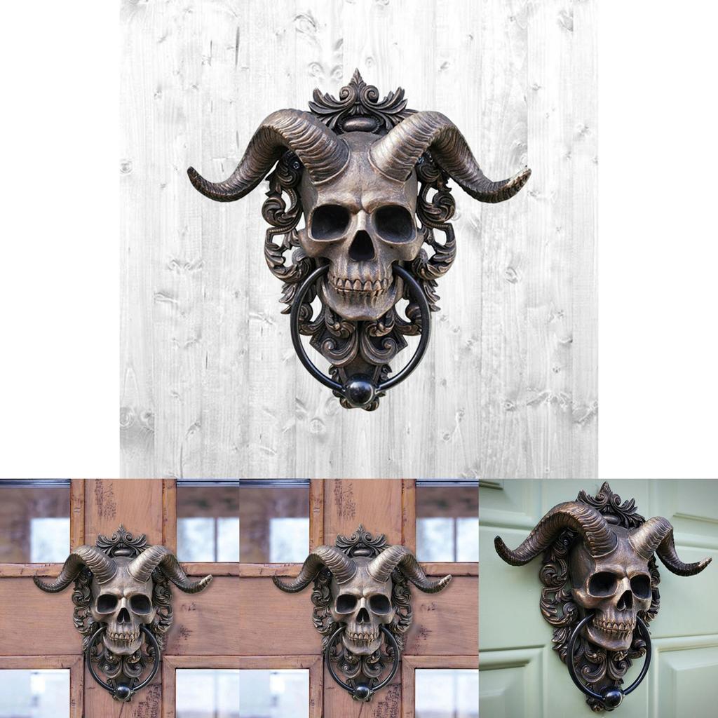 Stylish American Resin Skull Ram Head Wall Decor Unique Synthetic Resin Craft