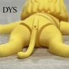 Cute Office Desk Accessories 3D Printed Lying Lion Figurine with Movable Joints, Poseable Animal Fun Boredom Relief Toys Model for Decoration,