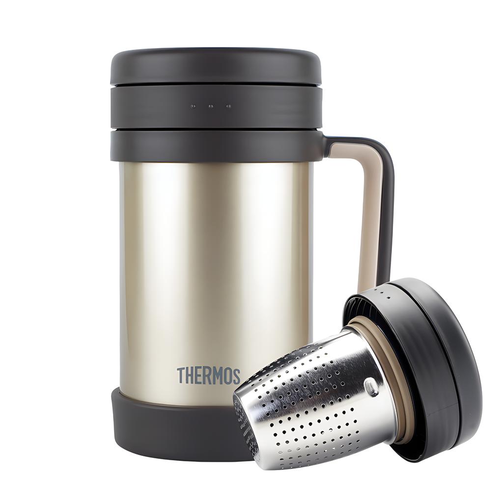 Kitchen High Vacuum Stainless Steel Business Insulated Cup with Tea Strainer Office Tea Brewing Cup TCMF-501 500ML