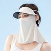 New Design Anti-UV Outdoor Cool Ice Silk Custom Full Face Summer Women Sunscreen Visor with Face Mask