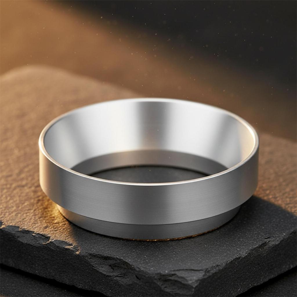 Aluminum Dosing Collar Secure Funnel One-Piece Espresso