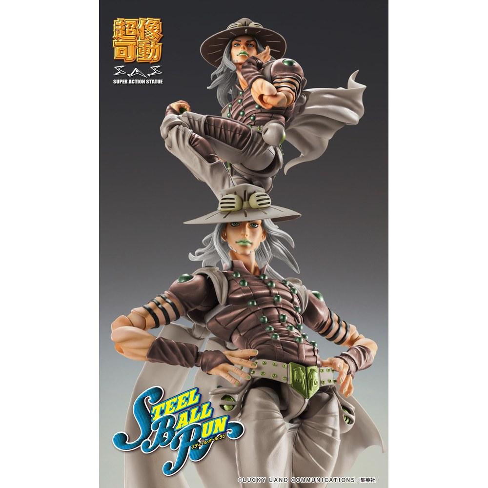 Medicos Entertainment JoJo's Bizarre Adventure Part 7 Steel Ball Run Gyro Zeppeli Third Color Action Figure 155mm PVC ABS POM Painted Movable
