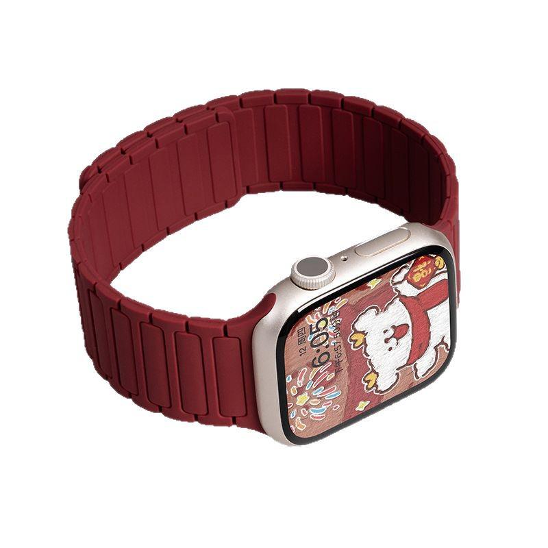 Jingyi Silicone Strap for Apple Watch S7/S8/S9/S11 and iWatch10 with Magnetic Closure