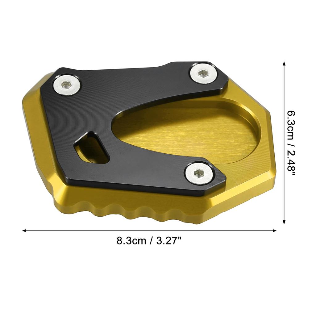 X AUTOHAUX Honda Monkey 125 2018-2023 Aluminum Alloy Gold Tone Motorcycle Kickstand Side Stand Plate Pad 1 Set