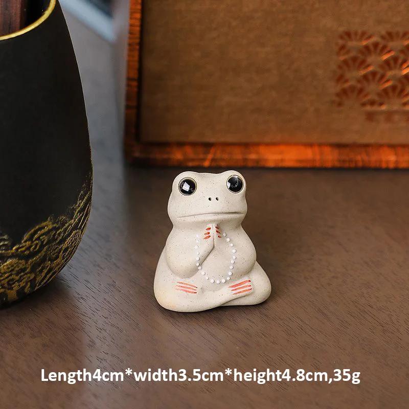

Ceramic Frog Shape Tea Pets Chinese Kung Fu Tea Desktop Decorations Ornaments Zen Lotus Teaware Ceremony Accessories