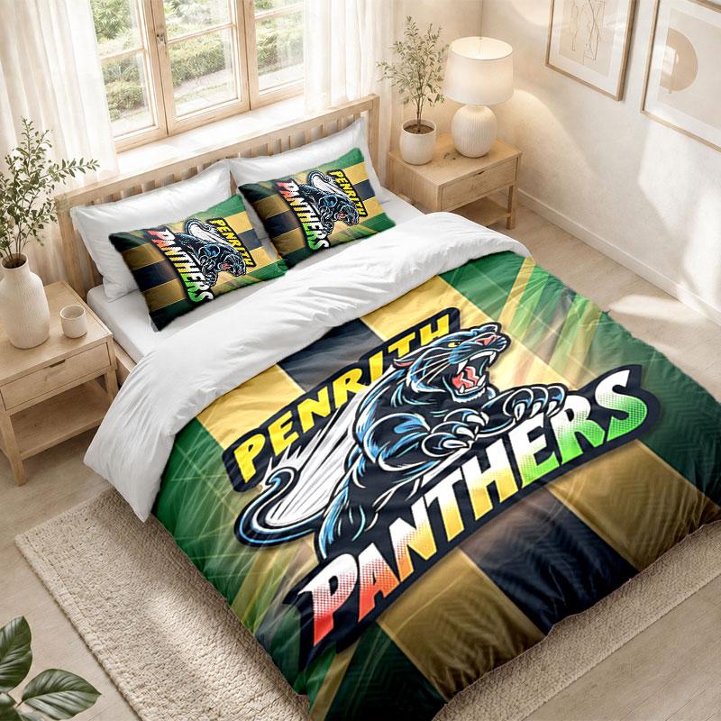 Yatak Takımı 1 Yorgan Kılıfı 2 Yastık Kılıfı Penrith Panthers Baskılı Yatak Odası Ev Dekorasyonu