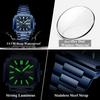 Top Luxury Brand Male Watch Waterproof Luminous Date Week Quartz Men's Watches Stainless Steel Fashion Square Men Watch