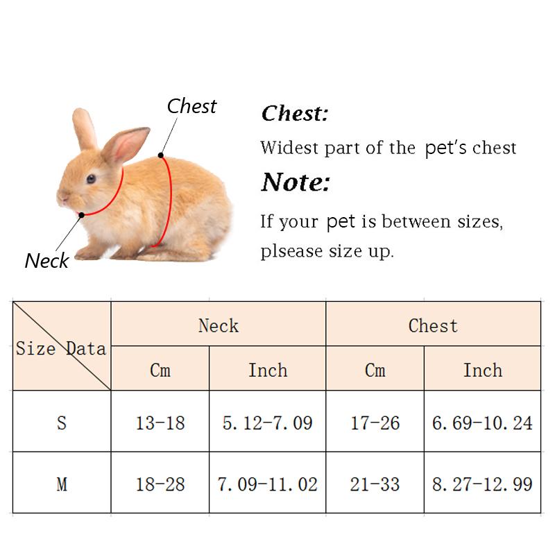 Small Animals Outdoor Wakling Supplies Cartoon Style Rabbit Harness and Leash Set for Bunnies Guinea Pig Bunny Accessoris Pet 1