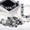 Black Color Series 2/4/6PCS/LOT Mixed Style Handmade Lampwork Glass Beads For Crafts Charm Bracelets/Earring DIY Jewelry Making