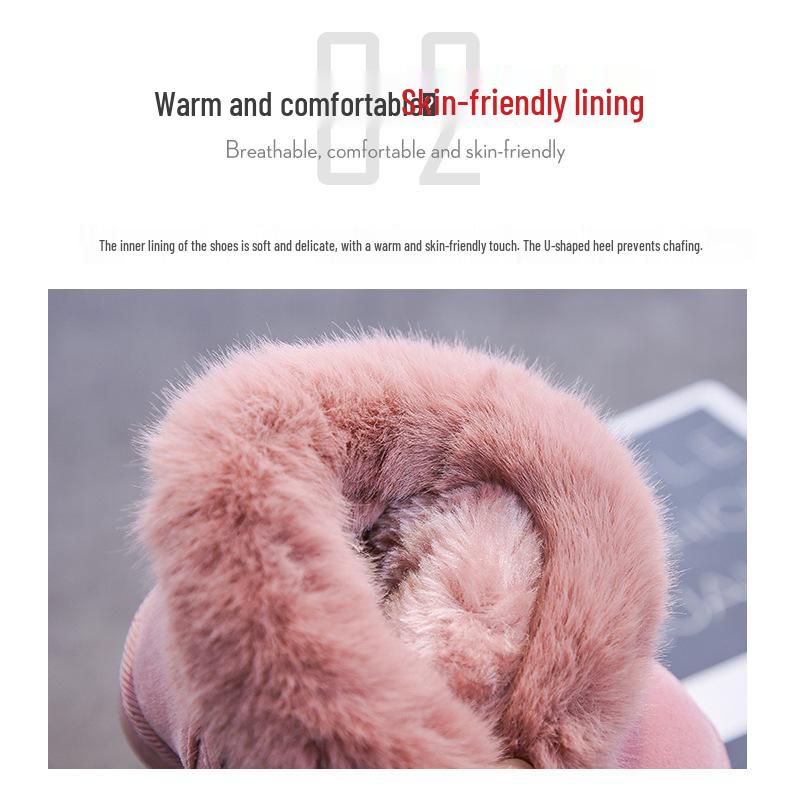 2025 Winter Fleece-lined Girls' Snow Boots - Warm Short Boots for Kids