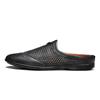 Shoes Men Leather Mens Mules Casual Shoes Man Loafers Half Slipper Fashion Sapato Masculino Mocassin Homme Chaussure Hollow Out