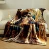 Egyptian Goddess Golden Winged Throne Bedroom Blanket for Livingroom Couch Lunch Break Soft Throw for Friend's Festival Gift