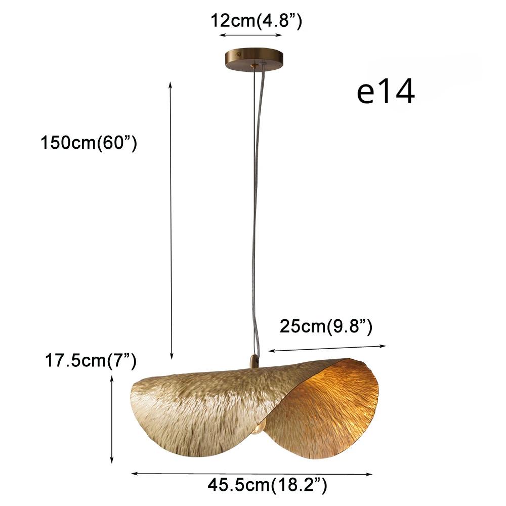 18.2 Inchs Copper Pendant Light Luxury Hanging Lamp for Dining Room Shop Bar Decoration Lighting MJ1116