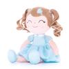 16inches Plush Dolls Baby Girls Princess Dolls Light Blue Dress Ideas Baby’s First Birthday Gifts Doll Collection
