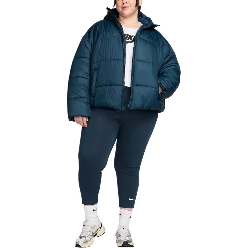 Nike Sportswear Classic Puffer Women's Therma FIT Loose Hooded Jacket Plus Size FZ5901-478