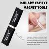 Sterke Dubbelkoppige Kattenoog Nagelmagneet Met Siliconen Cover Magnetisch Gereedschap Voor Franse 3D Lint Effect Manicure Diy Nagellak Kunst Tandwiel