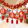 Red Color Spring Festival Hanging Garland 3D Design New Year Ornament  Chinese New Year