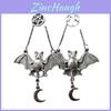 Original Geometric Alloy Ear Jewelry Featuring Bat Moon And Star Elements For Female Wear