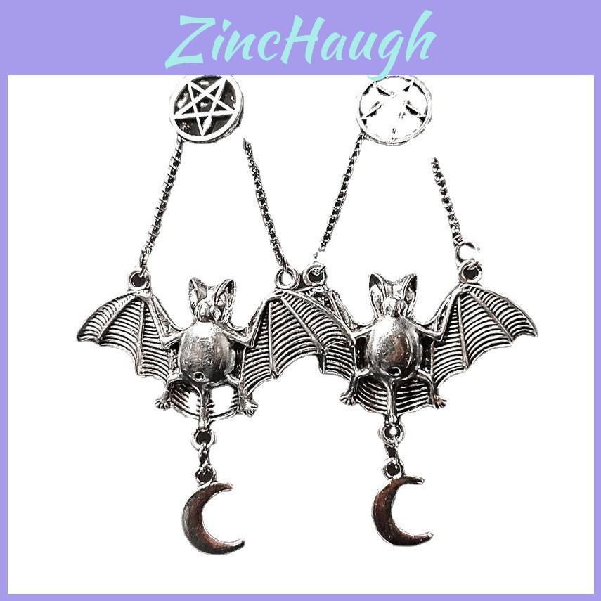 Original Geometric Alloy Ear Jewelry Featuring Bat Moon And Star Elements For Female Wear