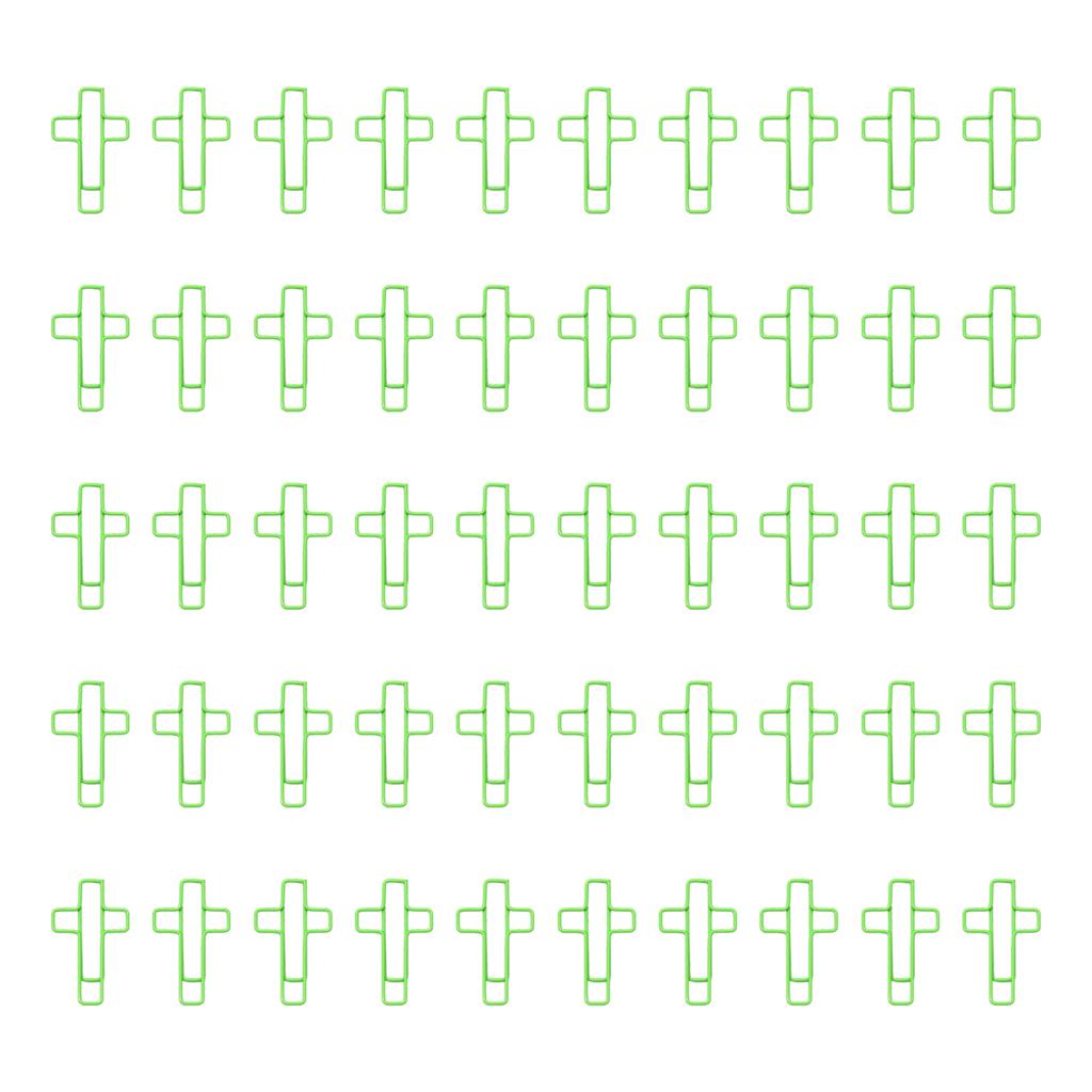 50 Pcs Crosses Shaped Paper Clips Metal Paperclips Bookmarks Office Clips Planner Clips Office Supplies for Student