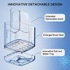 1pc Transparent Wall-Mounted Toothbrush Holder (with Divided Compartments & Drainage Design) Bathroom Space-Saving Storage Accessory