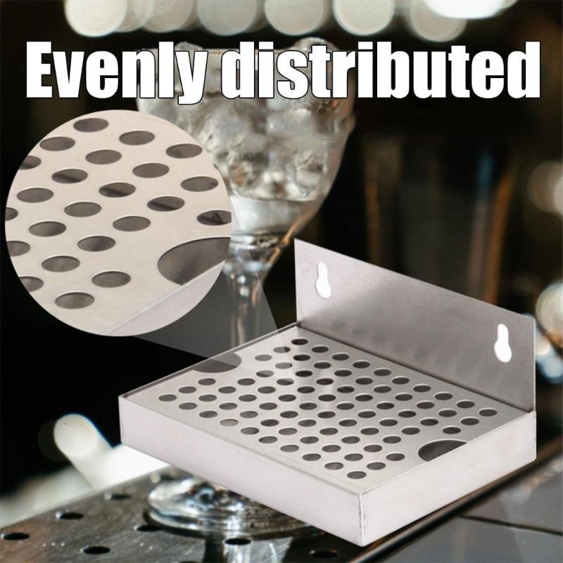 Modern Wall Mounted Nonrust Steel Draining Tray for Pubs and Kitchens with Delicate Design and Efficient Water Flows