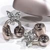 Copper Alloy Earphone Clip With Dazzling Rhinestones Bows Detachable Universal Headphone Decoration