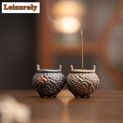 Vintage Trójnóg Mini Uchwyt do Wkładania Kadzidła Chiński Trójnożny Palnik Liniowy Palnik Wewnętrzny Zen Aromaterapia Siedzisko Rzemiosło Biurkowe