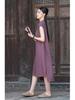 Spring 2026 Original Chinese Frog Button Cotton Linen Cheongsam Dress - Sleeveless, Stand Collar, Ramie Sand Wash