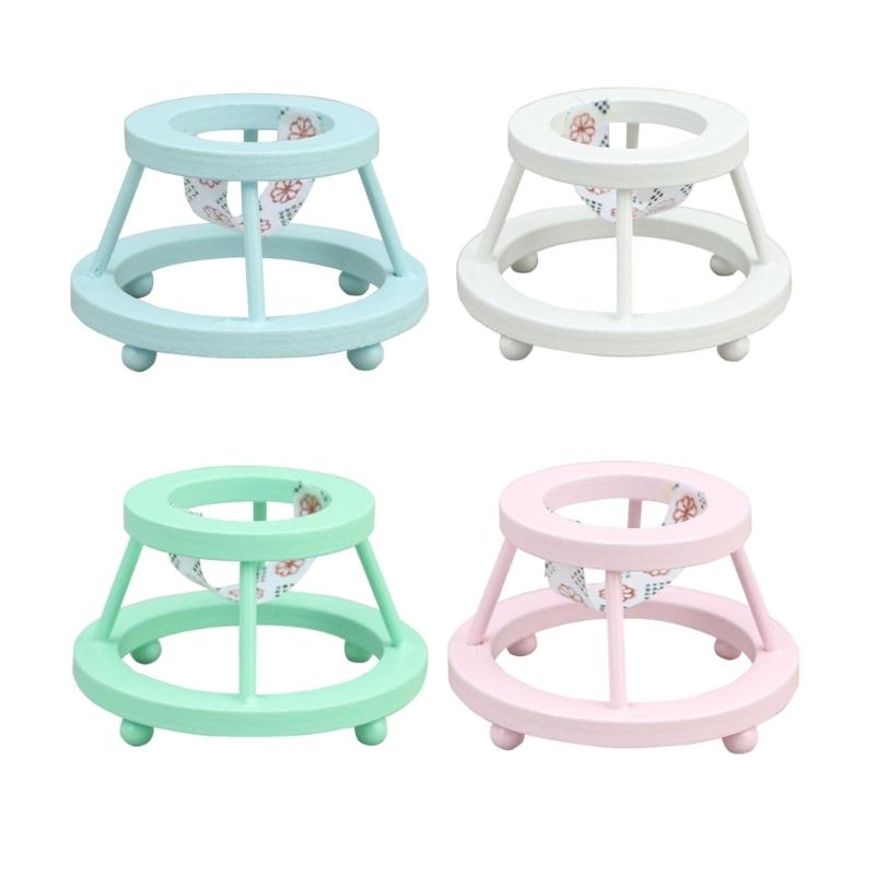 Vintage Miniature Walking Chair 1:12 Doll House Furniture Baby Walker with Life Like Details for Doll House Enthusiasts