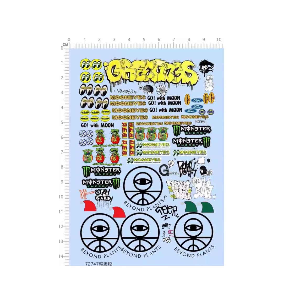 

Decal AD0068 Sponsor Mini Car Custom 1/64 [Item] жовтий