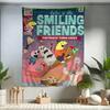 VIKAMA Cartoon SSmiling Friends Colorful Tapestry Wall Hanging Bohemian Wall Tapestries Mandala Wall Art Decor
