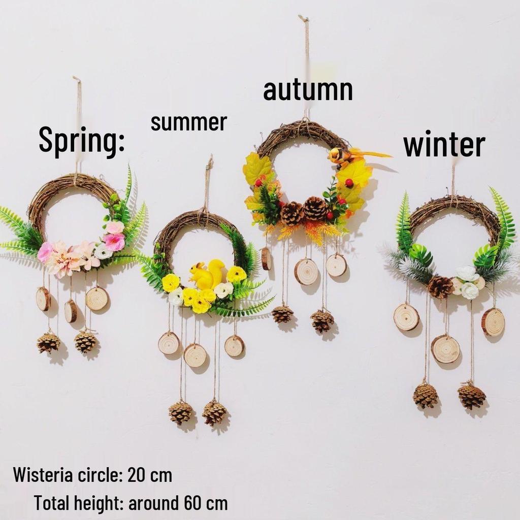 Creative Indoor Wreath Pendant: Living Room Wall Ornament & Decoration