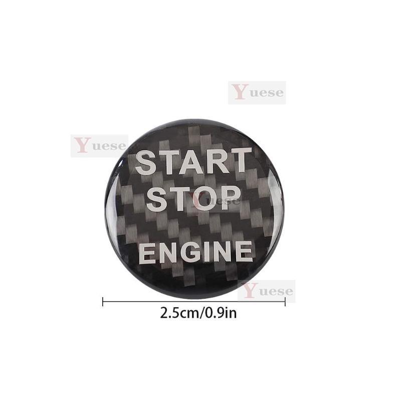 For BMW X1 X3 X4 X5 X6 F30F10 F01 F32 F15 F25 G30 G31 G11 G12 Start Stop Button Cover Carbon Fiber Engine Key Sticker Trim Cover