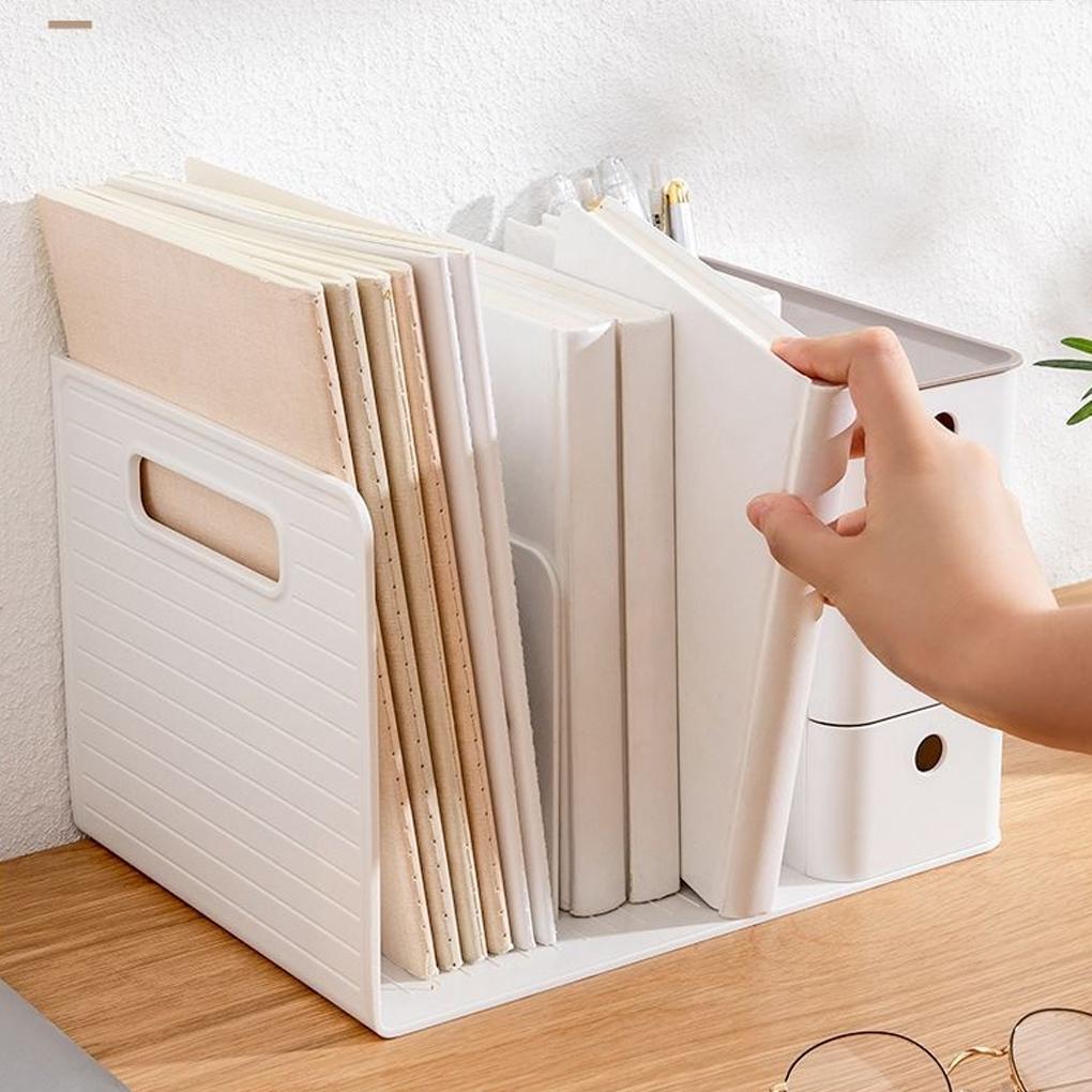 Large Desktop Book Storage Box Holder Document Stationery Bookend Drawers Business Multi-Grids Home Students Shelves