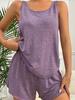 Women's Summer Casual Home Wear Vest and Shorts Set - Two-piece