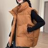 Fashion Winter Warm Sleeveless Vest Woman Outerwears Stand Collar Casual Thick Women's Jackets