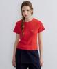Peulibeo07 Cotton Eyelet Crop T-Shirt [Frsp07Ts12]_Red