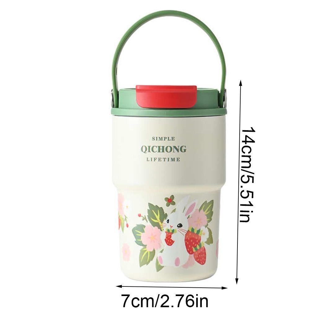 Handle Vacuum Mug 450ML 316 Stainless Steel Thermos Cup Portable Water Bottle Travel
