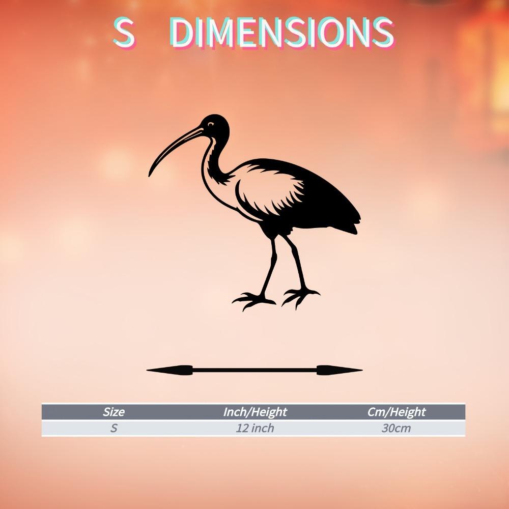

1pc Ibis Metal Wall Art, Graceful Bird Statue Mural for Easter Thanksgiving, Weatherproof Iron Decor for Patio Garden Fence, Charming Outdoor Ornament S/30cm/12inch