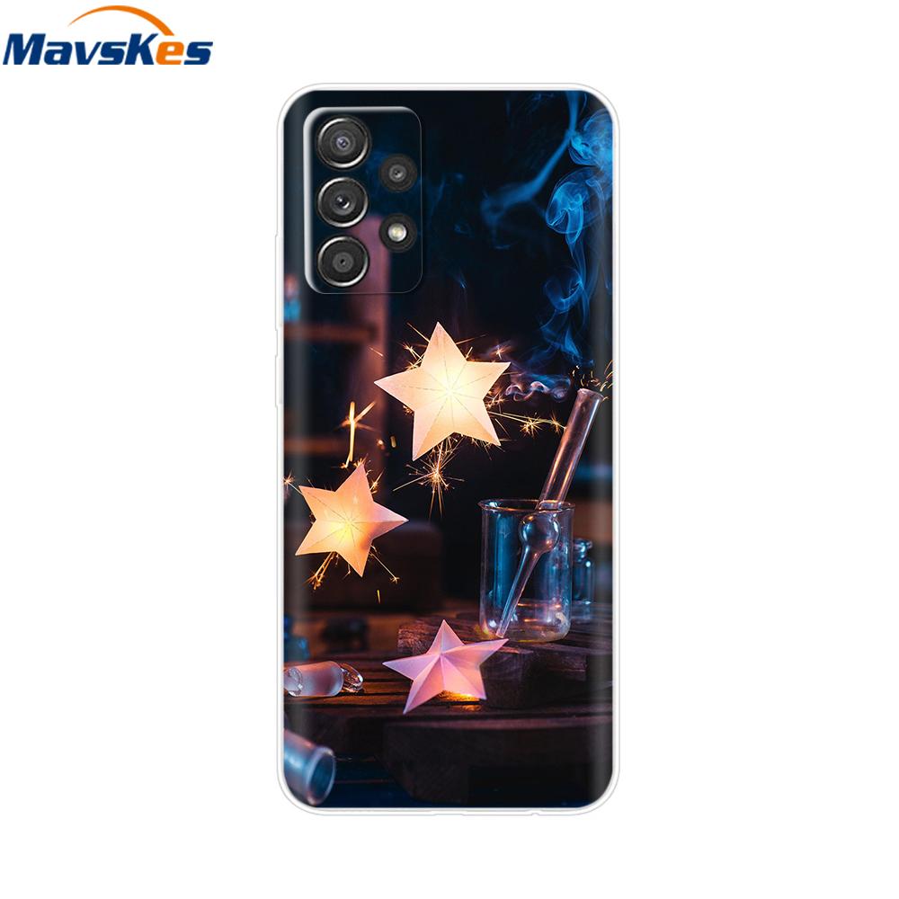 Für Samsung A52S 5G Hülle Niedliche Maus Blume Bemaltes Cover Klare Silikon Handyhülle Für Samsung Galaxy A52 A 52 52S 5G Weiche Taschen