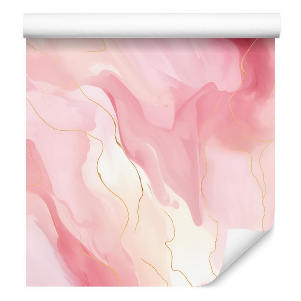 Ink Coral, White and Powder Pink Wallpaper for Living Room and Bedroom 50x1000