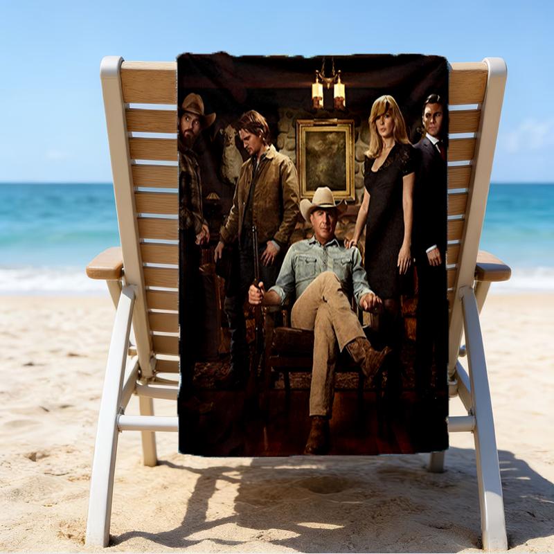 Ultra-Soft Beach Towel with Yellowstone Theme,Ideal for Pool - Camping, Diving - Perfect Travel Essential, Vibrant Beach Towel.