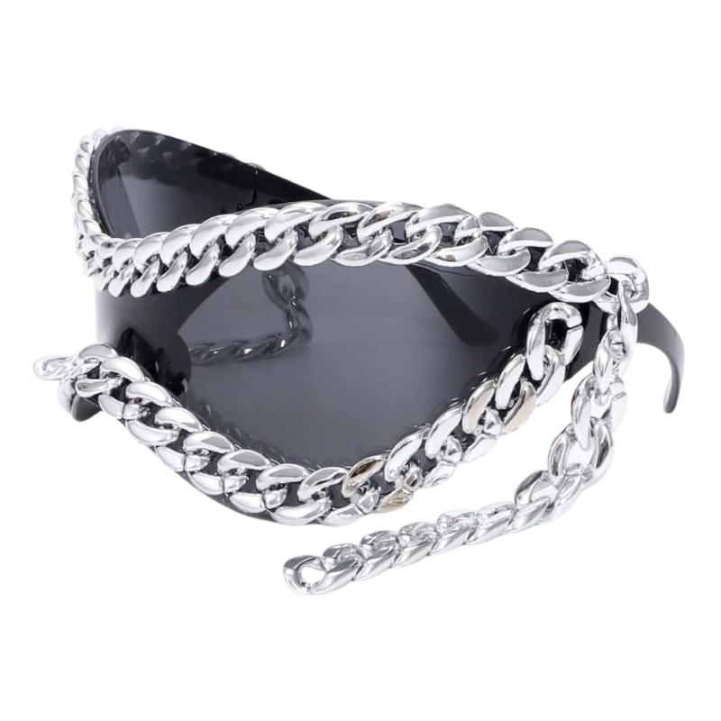 

Trendy Metal Chain Frame Women Sunglasses 2000s All Matching Cool Sun Glasses UV400 Lenses Eyewear Punk Eyeglasses